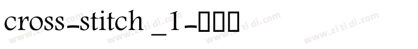 cross-stitch _1字体转换